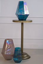 Windlicht blauw set van twee