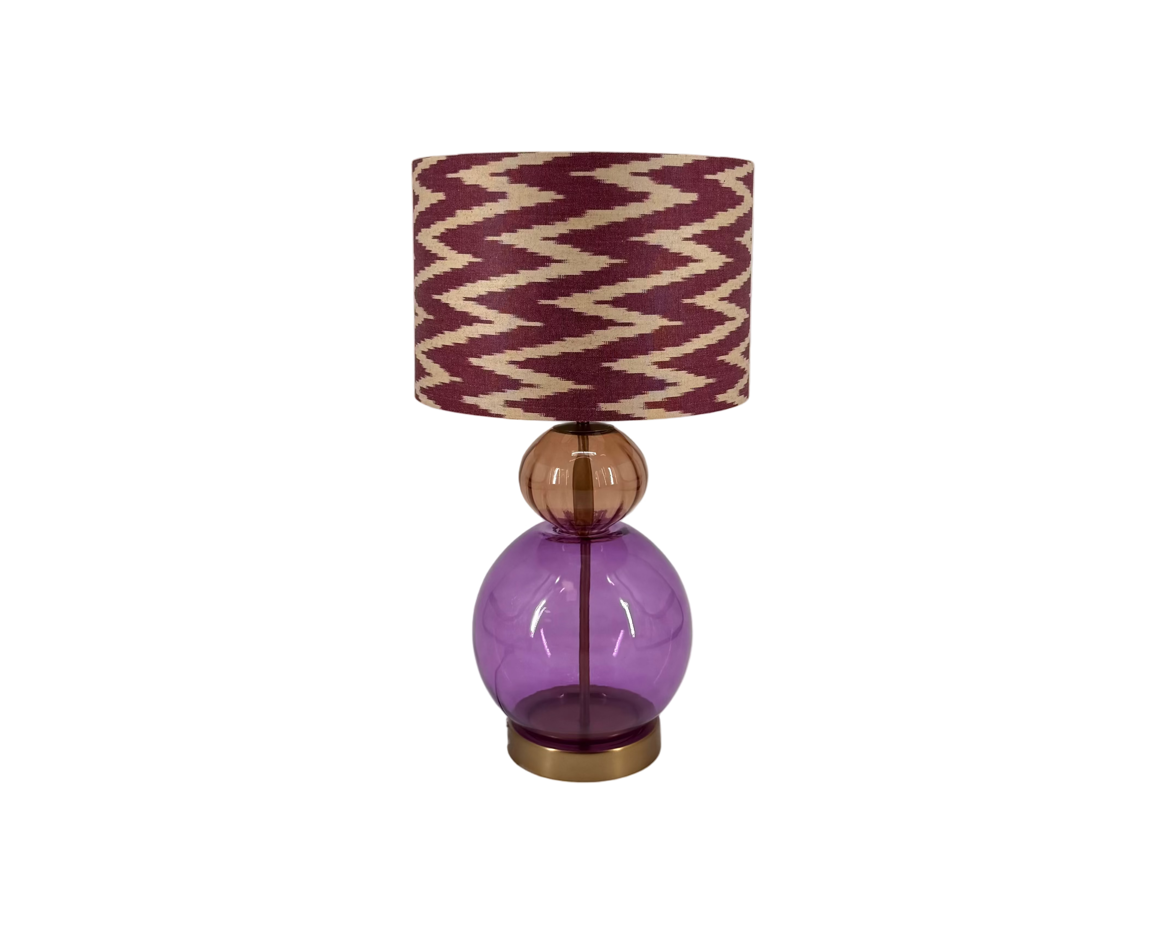 Lampvoet glas paars roze