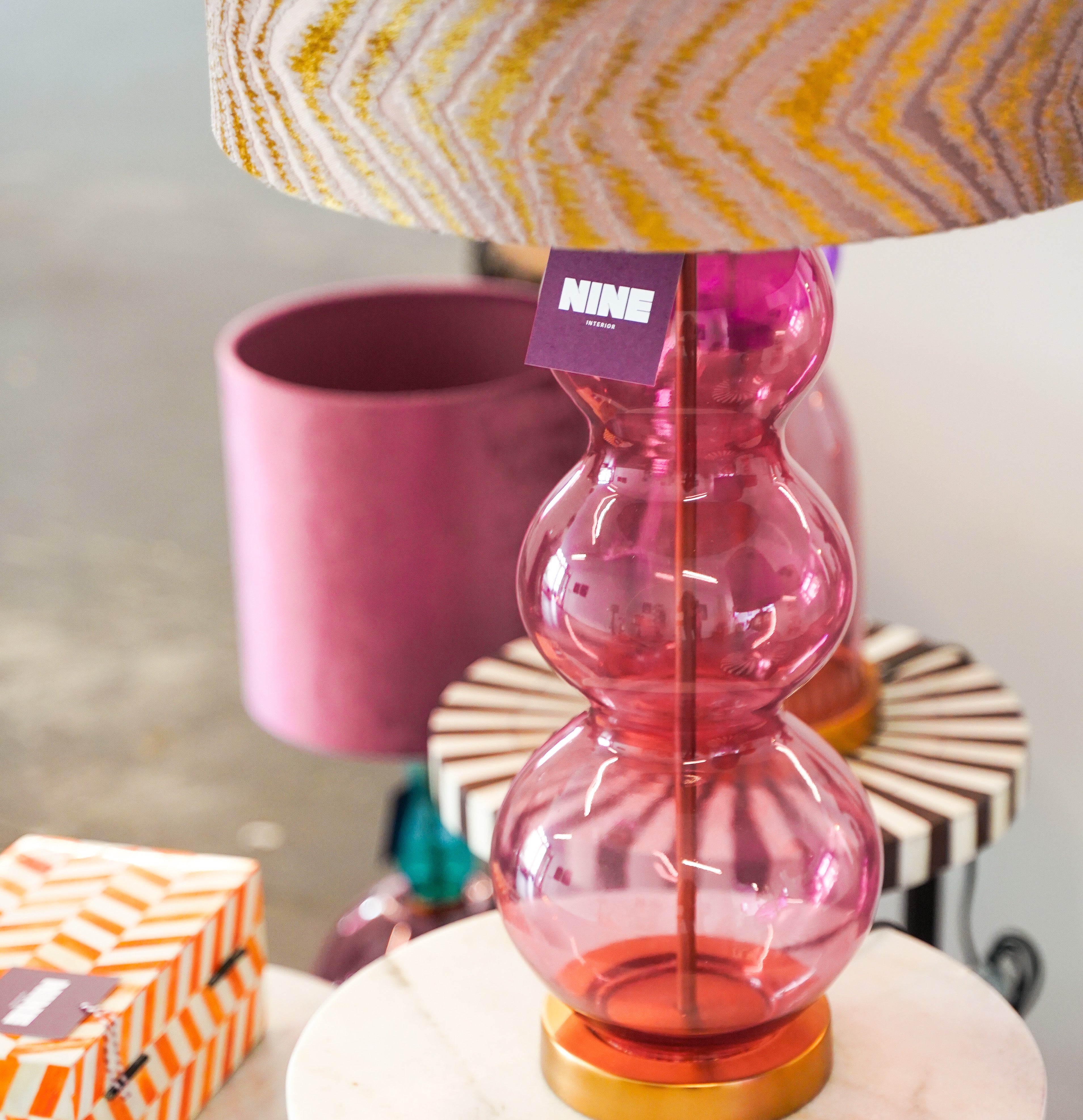 lamp voet gekleurd glas oze 