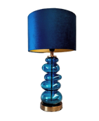 Lampvoet glas blauw gekleurd