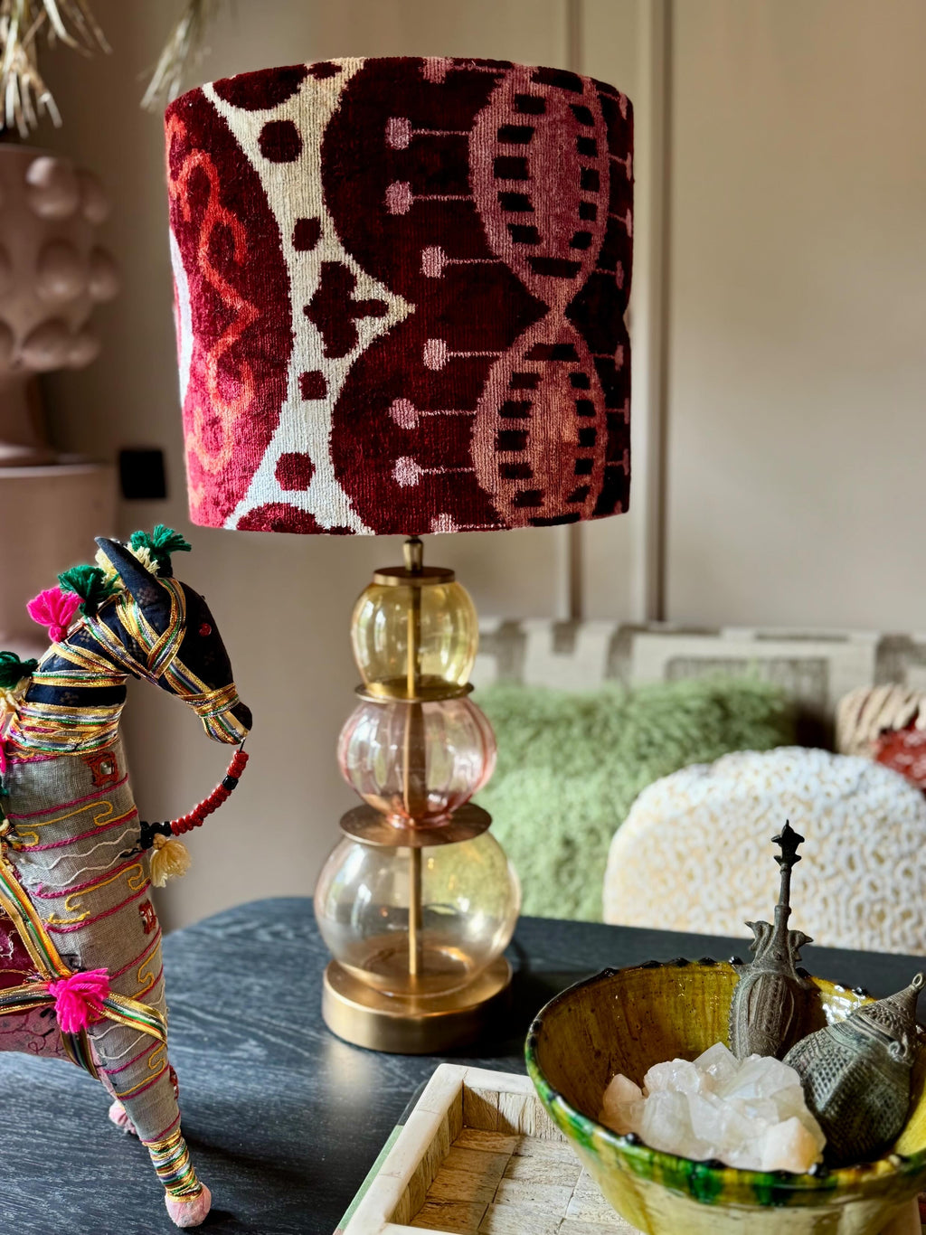 Lamp voet gekleurd glas Madelief 